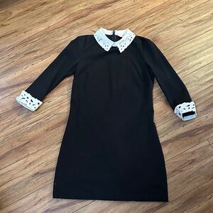 Ted Baker London Black Dress with White Lace Accents